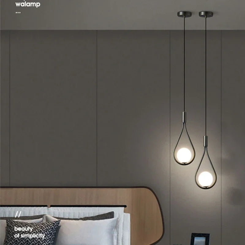 Indoor LED Pendant Lamps with G9 Light Bulb Nordic Frosted