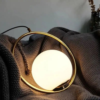 Modern LED Pendant Light Iron Gold Black Metal Cage